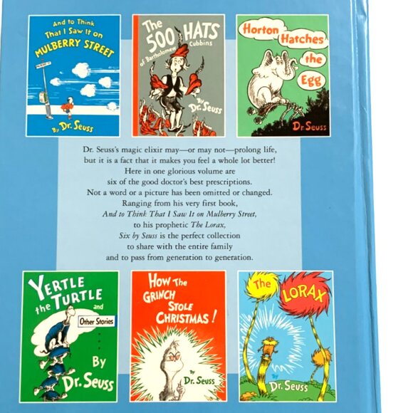 Six by Seuss Book of 6 Stories by Dr. Seuss Book Hardcover Illustrated 1991 - Picture 11 of 11